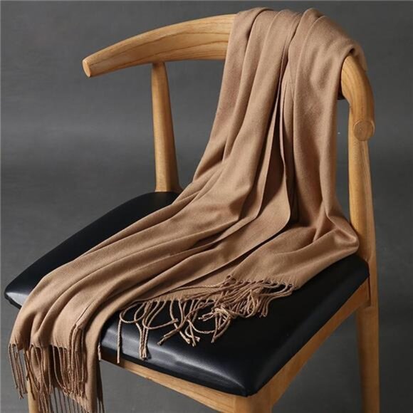 Womens Thick Oversized Pashmina Shawl Wrap Scarves Soft Winter Warm - Picture 5 of 7
